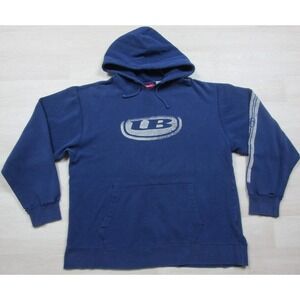 Vintage Y2K Union Bay Hoodie Sweatshirt (L) Skater Cyber Mall Goth Logo Sleeve